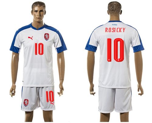 Czech #10 Rosicky Away Soccer Country Jersey - Click Image to Close